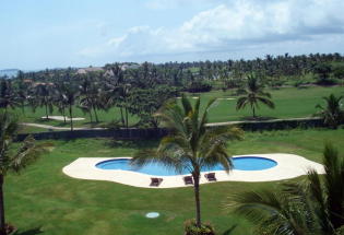 View of Pool Area and Golf Course.